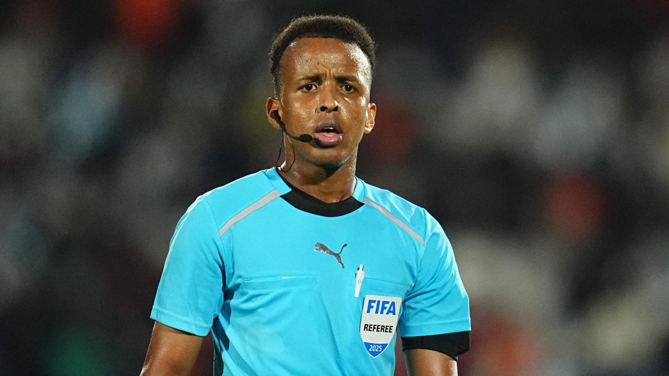 Somali referee Omar Artan, who was recently denied entry to the United States and consequently removed from officiating duties at the 2026 FIFA World Cup. Image used for Sportxparte news.