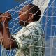 The late Nigerian football legend Rashidi Yekini, celebrating his iconic first-ever World Cup goal for Nigeria during the 1994 tournament in the USA. Image used for Sportxparte news.