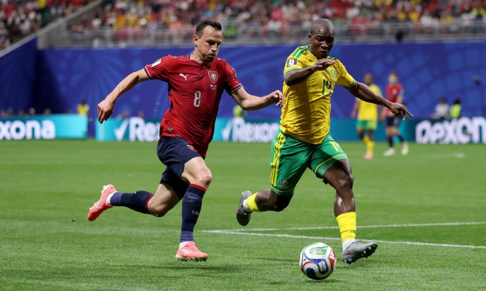 Match between the Czech Republic and South Africa during the FIFA World Cup 2026, held at the Atlanta Stadium in Georgia. Image used for Sportxparte news.