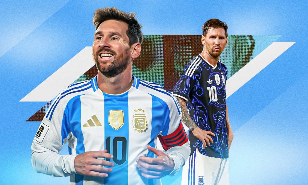 The graphic features Lionel Messi, the legendary captain of the Argentina national football team. He currently plays club football for Inter Miami CF in Major League Soccer (MLS). Image used for Sportxparte news.