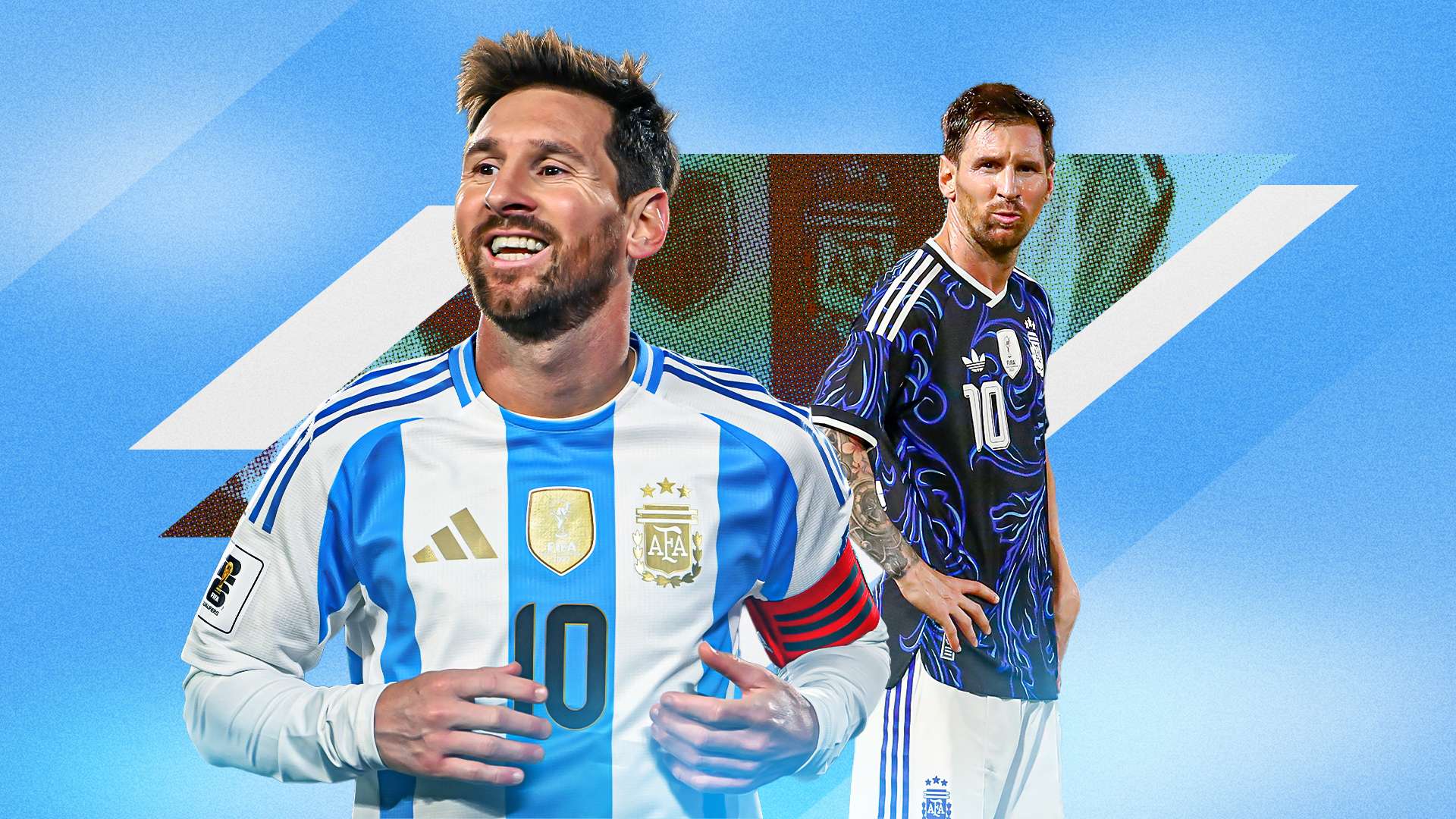 The graphic features Lionel Messi, the legendary captain of the Argentina national football team. He currently plays club football for Inter Miami CF in Major League Soccer (MLS). Image used for Sportxparte news.