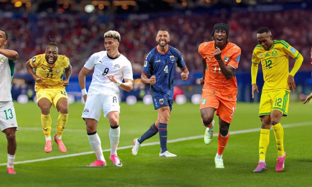 The graphic portrays the seven African countries that initially secured a spot in the FIFA World Cup 2026 Round of 32. Following the conclusion of all group matches, the final count of African representatives to advance reached an unprecedented nine teams out of ten (Algeria, Cabo Verde, DR Congo, Egypt, Ghana, Ivory Coast, Morocco, Senegal, and South Africa). Image used for Sportxparte news.