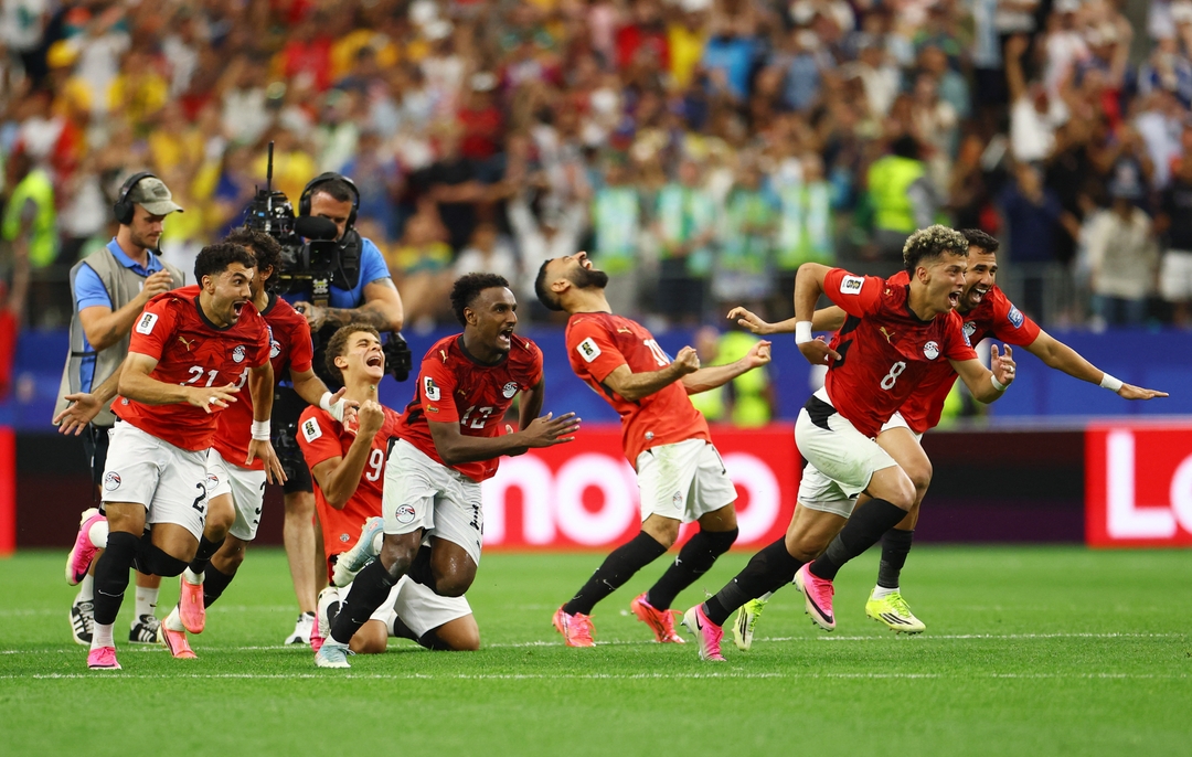 Egypt national football team is celebrating its historic penalty shootout victory over Australia at the 2026 FIFA World Cup. Image used for Sportxparte news.