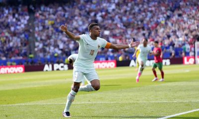 Kylian Mbappé is celebrating a goal for France against Morocco during the FIFA World Cup 2026 quarterfinal match. Image used for Sportxparte news.