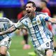 Lionel Messi is celebrating Argentina's dramatic 3-2 comeback victory over Egypt in the 2026 FIFA World Cup round of 16 match. Lionel Messi is celebrating Argentina's dramatic 3-2 comeback victory over Egypt in the 2026 FIFA World Cup round of 16 match. Image used for Sportxparte news.