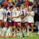 Spain national football team celebrating their 2-0 victory over France in the semi-finals of the 2026 FIFA World Cup. The match took place on July 14, 2026, at Dallas Stadium (AT&T Stadium) in Arlington, Texas. Image used for Sportxparte news.