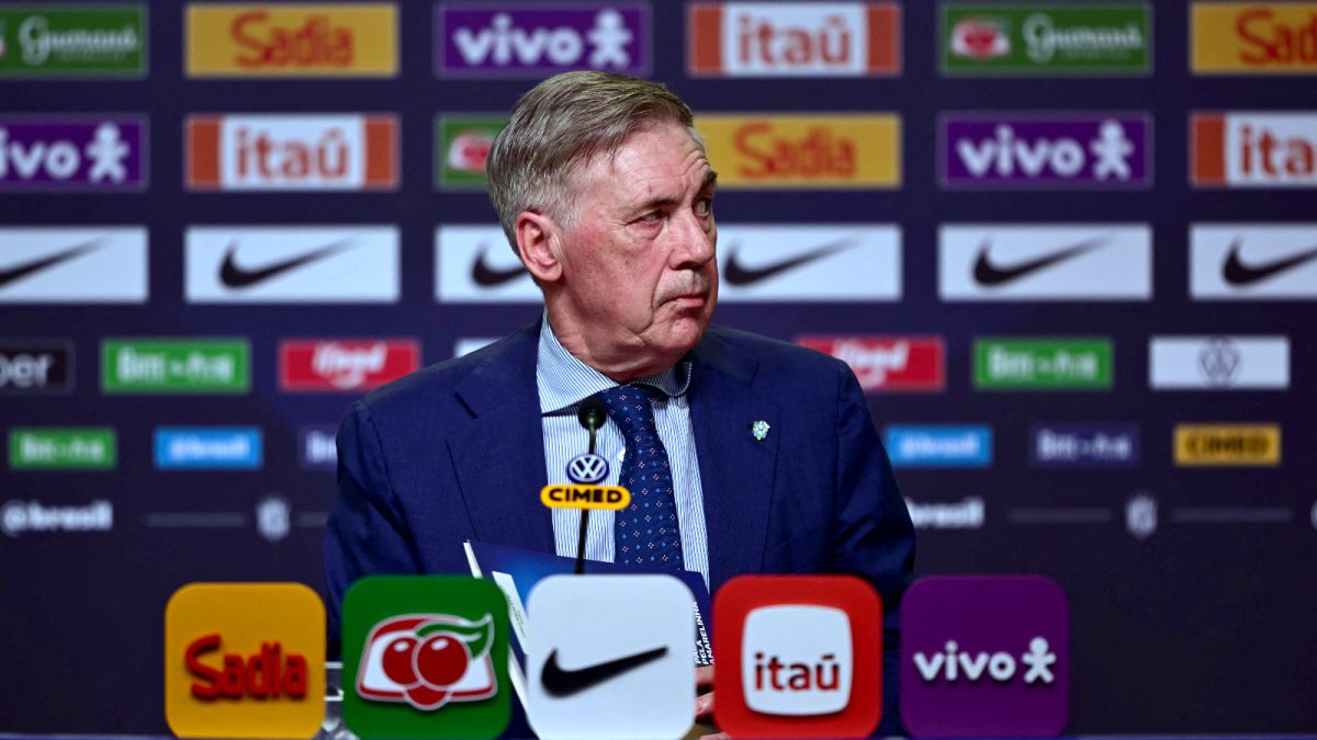 Carlo Ancelotti is acting in his official role as the head coach of the Brazil national football team. Image used for Sportxparte news.