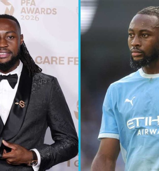 Ghanaian international Antoine Semenyo has made history by becoming the first-ever Ghanaian player voted into the PFA Premier League Team of the Year at the 2026 PFA Awards. Image used for Sportxparte news.