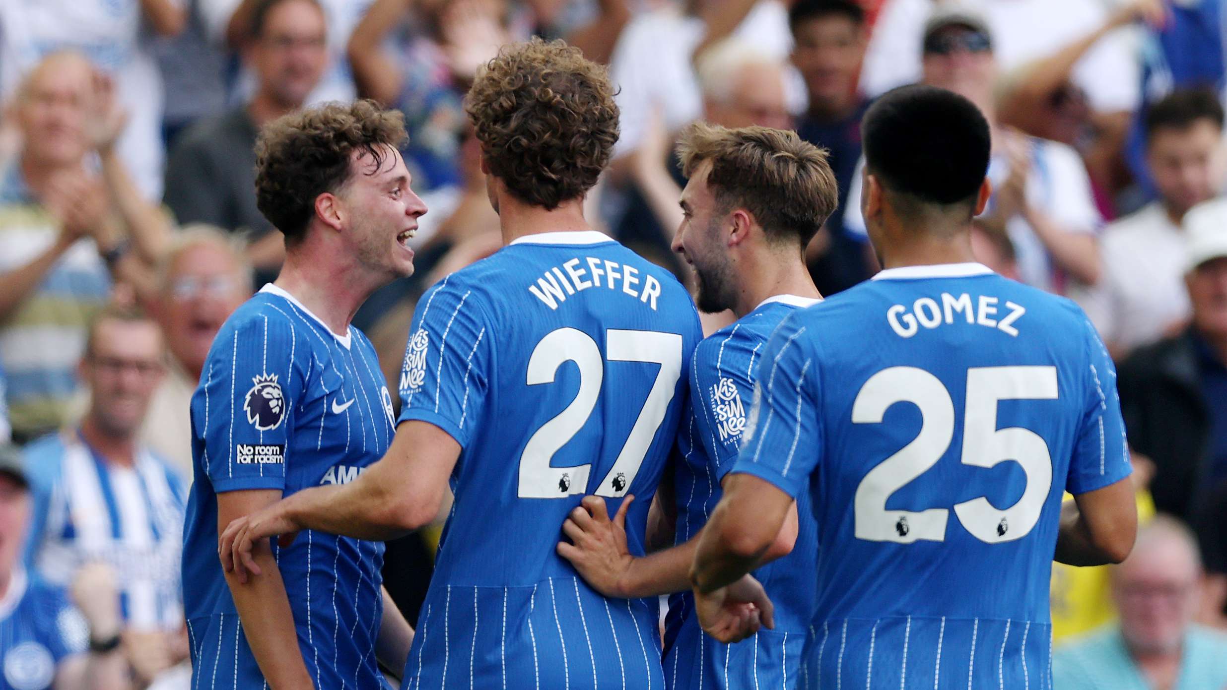 Brighton & Hove Albion beat Aston Villa 4-0 at the American Express Stadium on August 23, 2026, starting their Premier League season with a dominant first-half display. Image used for Sportxparte news.