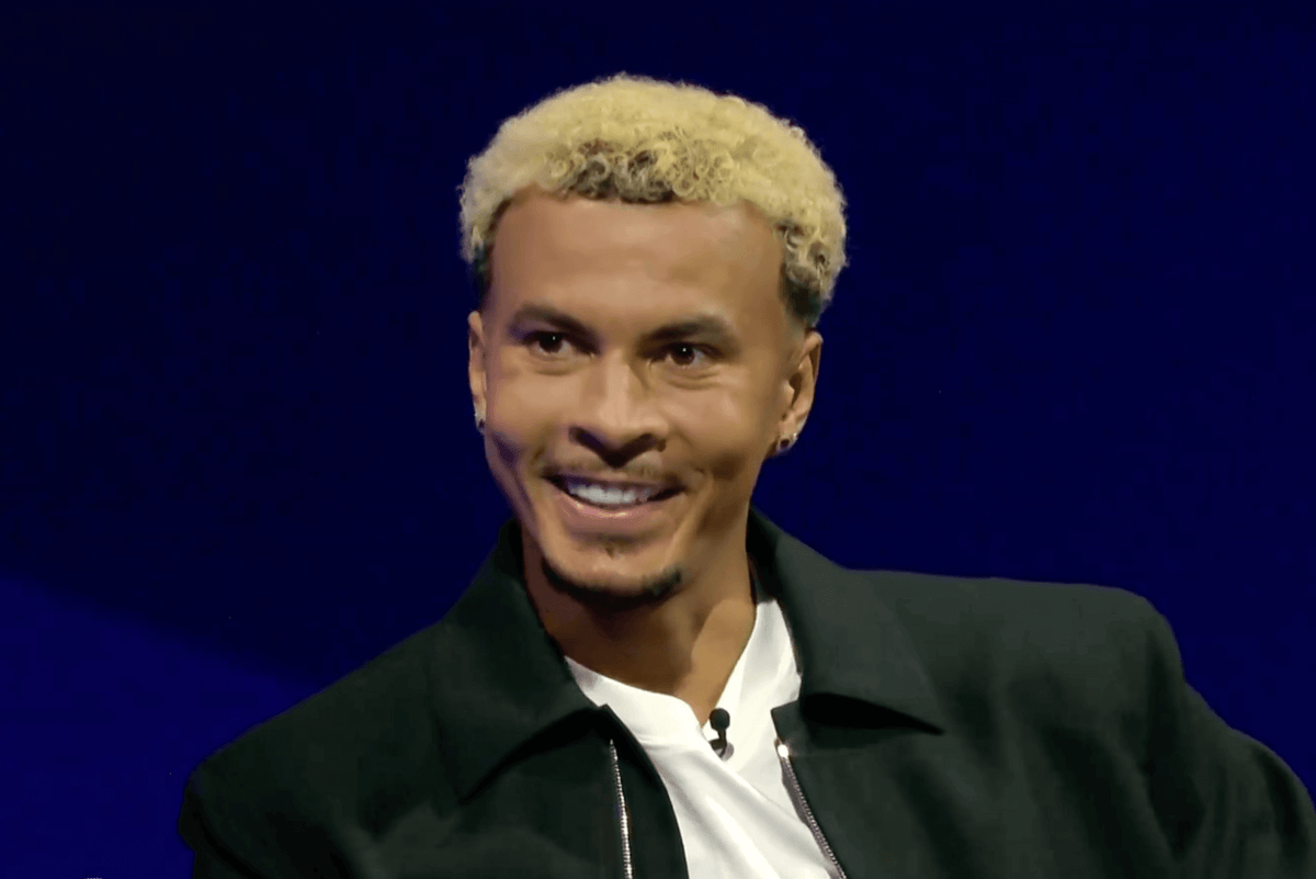 Dele Alli during an appearance on Sky Sports Monday Night Football in April 2024, where he discussed his recovery from injury and his career. Image used for Sportxparte news.