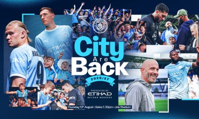 Manchester City open training 2026, Enzo Maresca Man City training, Erling Haaland Joie Stadium, City Are Back event 2026, Man City 2026/27 season launch, Etihad Airways football promotion. Image used for Sportxparte nres