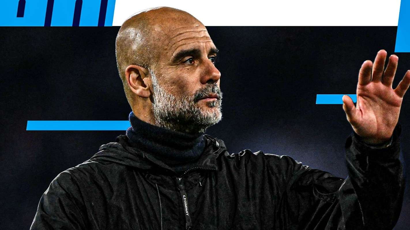 Football manager Pep Guardiola is looking on from the technical area. Image used for Sportxparte news.