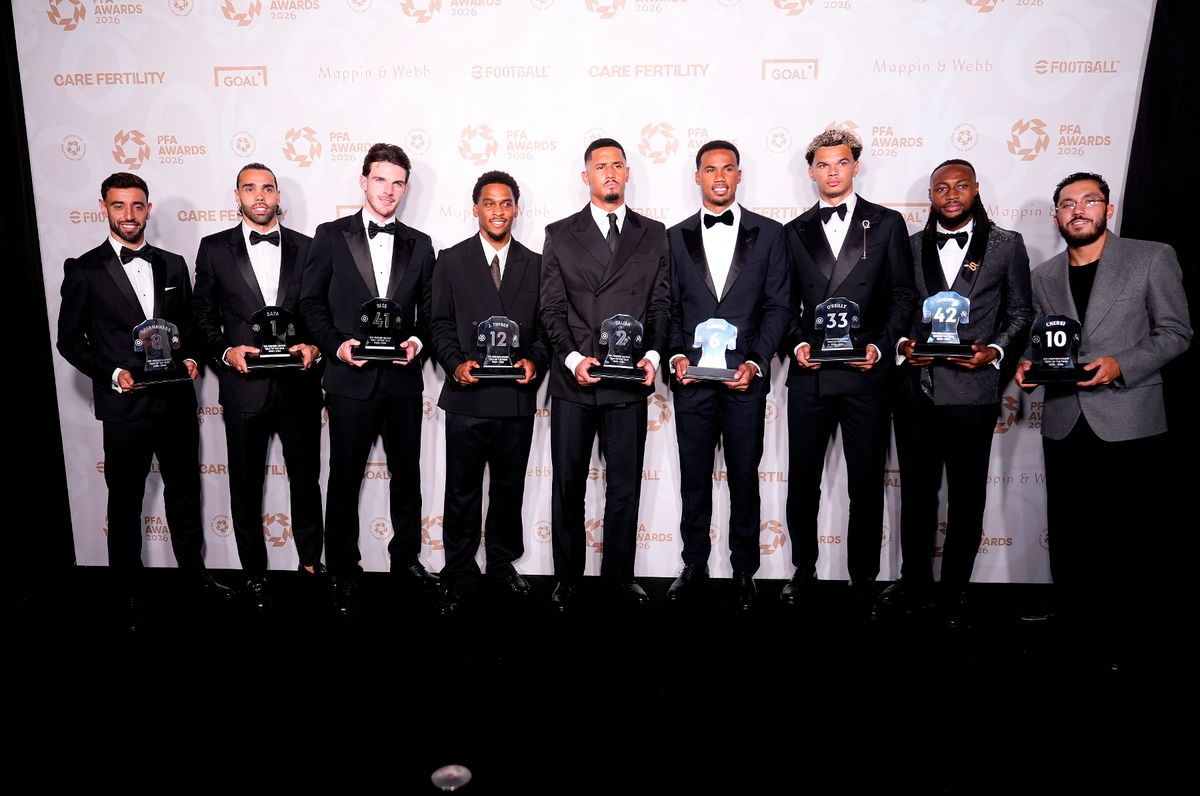 PFA Awards 2026, Premier League Team of the Year, PFA Players Player of the Year, Arsenal PFA players, Manchester City PFA winners. Image used for Sportxparte news.